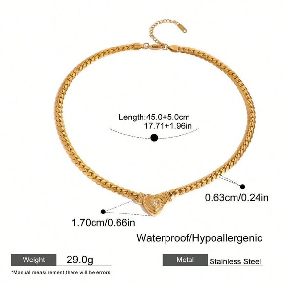 Geometric-Three-Layer-Necklace  Golden Boho Women\'s Anti Tarnish Stainless Steel Rope Necklace